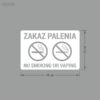 Naklejka "Zakaz Palenia - No Smoking Or Vaping"