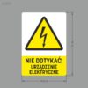 Naklejka "Nie Dotykać! Urządzenie Elektryczne" 14.8x21cm