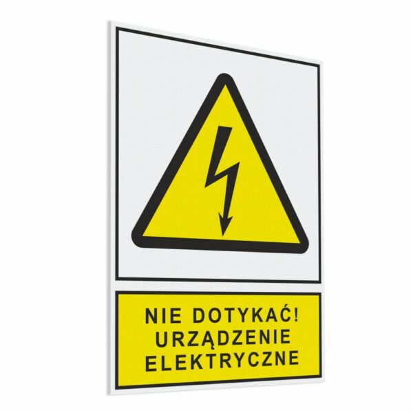 Naklejka ostrzegawcza Nie Dotykać! Urządzenie Elektryczne.