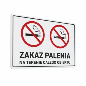 Naklejka Zakaz Palenia Na Terenie Całego Obiektu