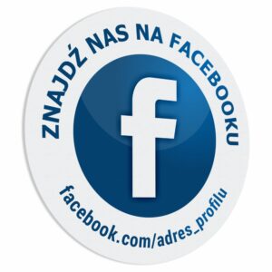 Naklejka społecznościowa Facebook - Znajdź nas na Facebooku