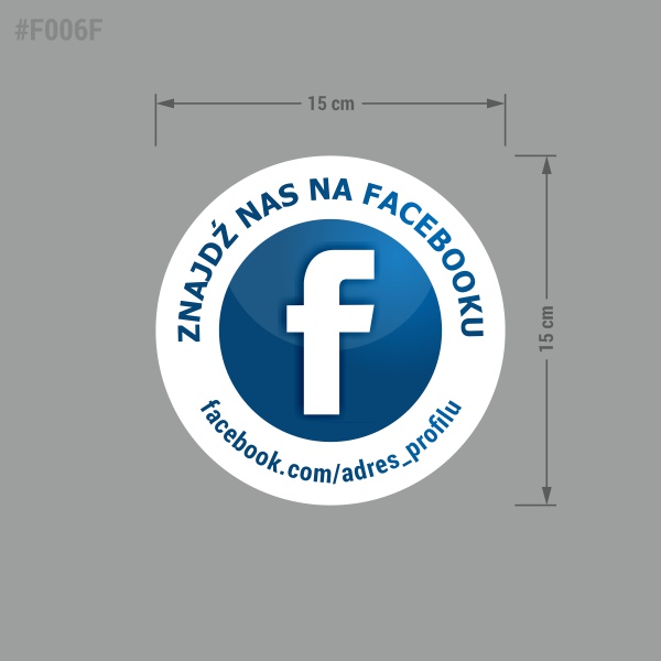 Naklejka społecznościowa Facebook - Znajdź nas na Facebooku