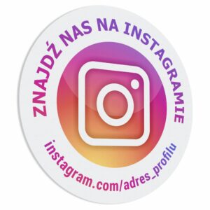 Naklejka społecznościowa Instagram - Znajdź nas na Instagramie